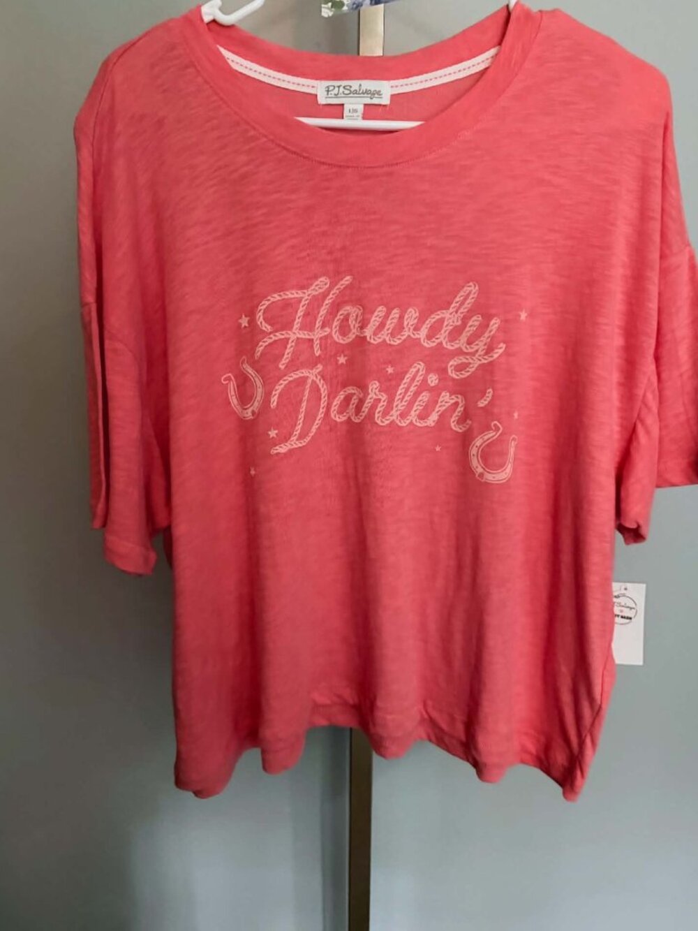 P.J. Salvage “Howdy Darlin’” Graphic Tee – Size Large – Cotton/Modal – NWT